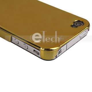 Gold Chrome Metal Ultra Thin Hard Case for Apple iPhone 4S 4  