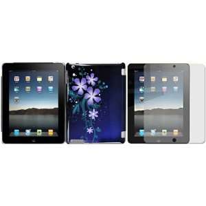 Nightly Flower Design Premium Hard Case Cover+LCD Screen Protector for 