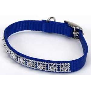    Top Quality C Nyl Jewelled Collar 3/8x12 blue