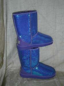 UGG Boots SPARKLES NEON Violet PURPLE Sequins NEW US sz 77 NIB  