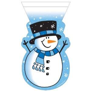  Christmas Cello Bags   Snowman Zipper Closure Health 