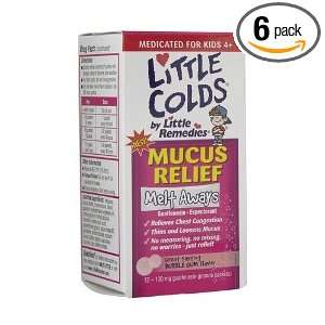  Little Colds Mucus Relief Melt Aways Bubble Gum Flavor 12 