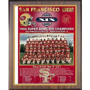 Healy San Francisco 49Ers Super Bowl Xix Champions 13X16 Team Picture 