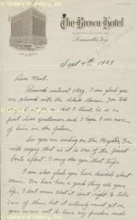 ROSCOE FATTY ARBUCKLE   AUTOGRAPH LETTER SIGNED  