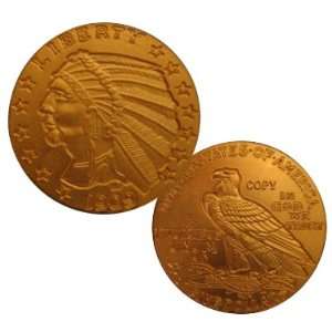   1909 O $5 Indian Head Half Eagle Gold Replica Coins 