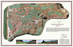 Arcadia Bluffs Golf Course  1999    course map print  