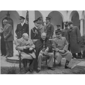  World Leaders at 3 Power Conference Churchill, Roosevelt 