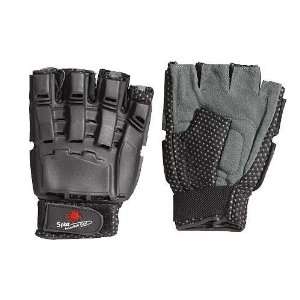  Splat Half Finger Armored Gloves   XL (Black) Sports 