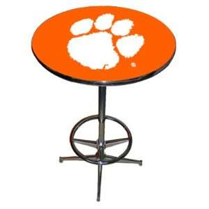  Clemson Tigers Chrome Pub Table with Footrest Sports 