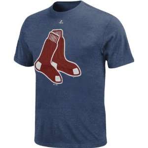  Boston Red Sox Heathered Navy Majestic Two Bagger T Shirt 