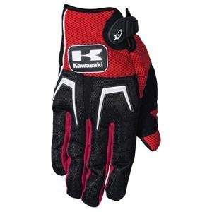  Joe Rocket Kawasaki Cliffhanger Gloves   Large/Red/Black 