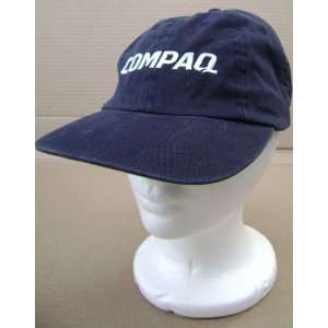 Black Cotton Baseball Cap with COMPAQ embroidered on the front / Kati 