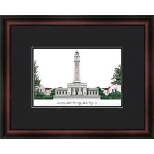 LSU Tigers Louisiana State Framed & Matted Campus Picture 