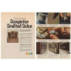   RCA Computer Crafted Color TV for 1970 2 Page Print Ad