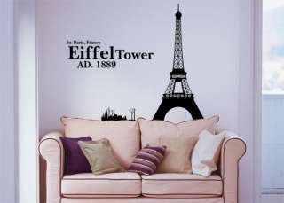 Eiffel Tower Art Deco Vinyl Wallpaper Sticker Decal 217  