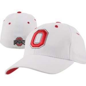  Ohio State Buckeyes White Top of the World Flex Hat 