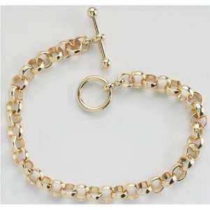  14k Yellow Gold Rolo Toggle Bracelet Gift Boxed Jewelry 