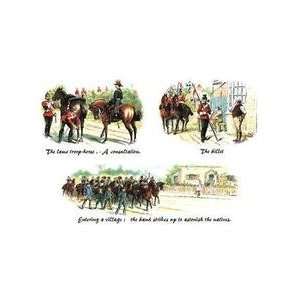 The Lame Troop Horse Billet and Entering a Village 28x42 Giclee on 