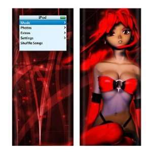  Red Girl Design Decal Skin Sticker for Apple iPod nano 2G 
