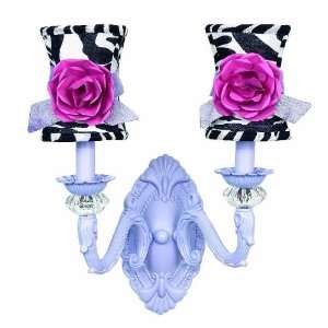  Lavender Turret 2 Arm Wall sconce