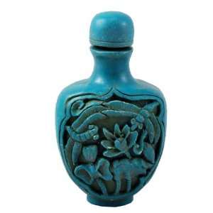  Chinese Turquoise Flowers Snuff Bottle