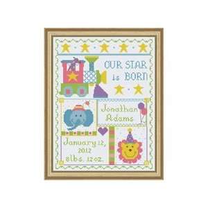  Circus Baby Birth Record Counted Cross Stitch Kit Arts 
