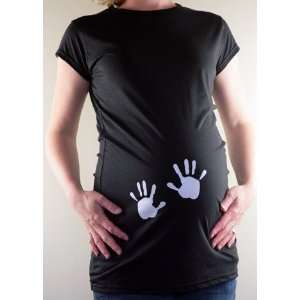  Baby Hand Print Cute Maternity Tshirt 