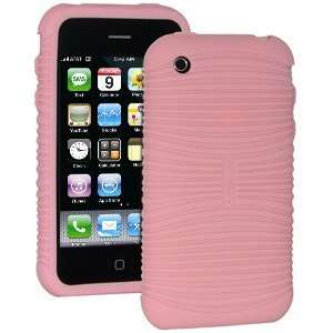 High Quality Amzer Wave Silicone Skin Jelly Case Baby Pink 