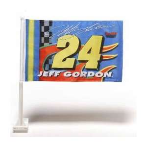  Jeff Gordon #24 NASCAR 11x18 2 Sided Car Flag by BSI 