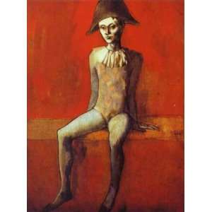   Sitting on a Red Couch Pablo Picasso Hand Pai