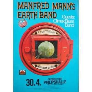 Manfred Manns Earth Band Original Concert Poster 1971  
