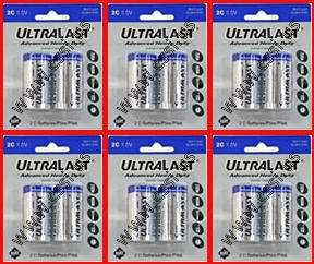 Cell Size Ultralast Batteries 12 Pack Fresh Twelve  