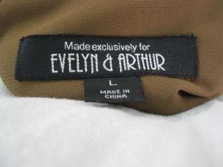 EVELYN & ARTHUR Brown Long Sleeve Button Up Blazer L  