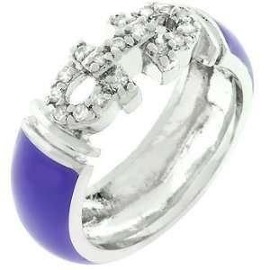  Purple Enamel Bling Ring (size 10) 
