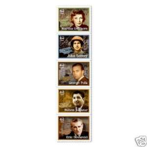  American Journalists 20 x 42 cent U.S. Postage Stamps 