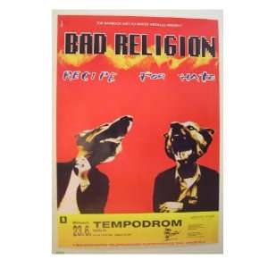 Bad Religion Poster Recipe For Hate Dog Heads