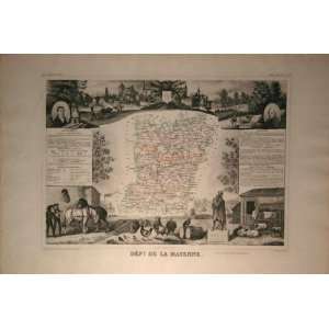  Antique Map of France, Pays de la L, 1861