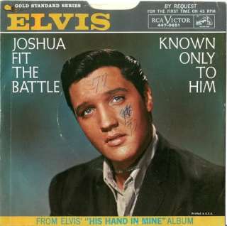 ELVIS PRESLEY 45 WLP w PS Joshua Fit the Battle / Known Only to Him 