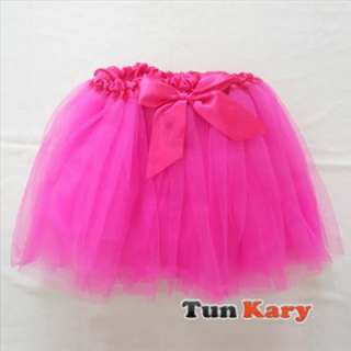 Girl baby ballet tutu party skirt pettiskirt rainbow #8  