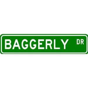  BAGGERLY Street Sign ~ Personalized Family Lastname 