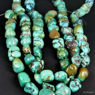 Natural Hubei Turquoise Nugget Beads  