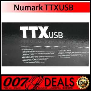 NUMARK TTX USB PRO DJ DIRECT DRIVE TURNTABLE HIGH TORQ  