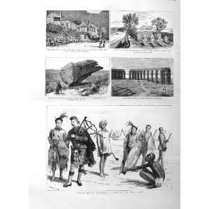  1885 SOLDIER BAGPIPES CAPE GIBRALTAR SOUDAN EGYPT WAR 