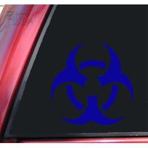  Biohazard Symbol Vinyl Decal Sticker   Blue Automotive