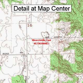 USGS Topographic Quadrangle Map   Mooresville East, Indiana (Folded 