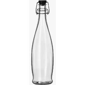   33 7/8 Oz Glass Water Bottle with Wire Bail Lid