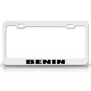  BENIN Country Steel Auto License Plate Frame Tag Holder 