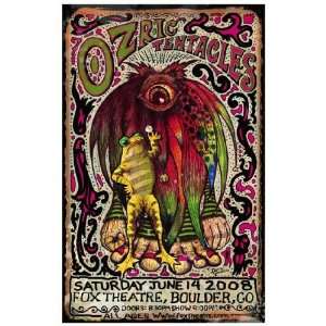   Ozric Tentacles Boulder 2008 Concert Poster Grealish