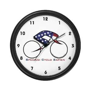  Starsamp;Stripes Bicycling Sports Wall Clock by  