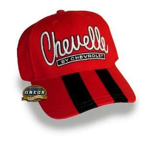  Chevy Chevelle Rally Stripe Hat Cap Red (Apparel Clothing 